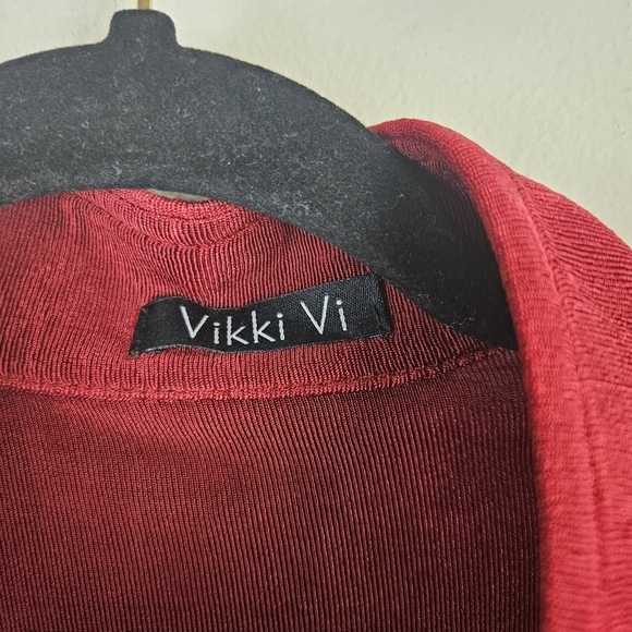 VIKKI VI Plus Classic Pant Set Size 1X Red Holiday Classic Christmas - Picture 5 of 15